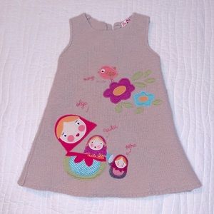Du Pareil au Meme Beige Sweater Dress - 18 mos.